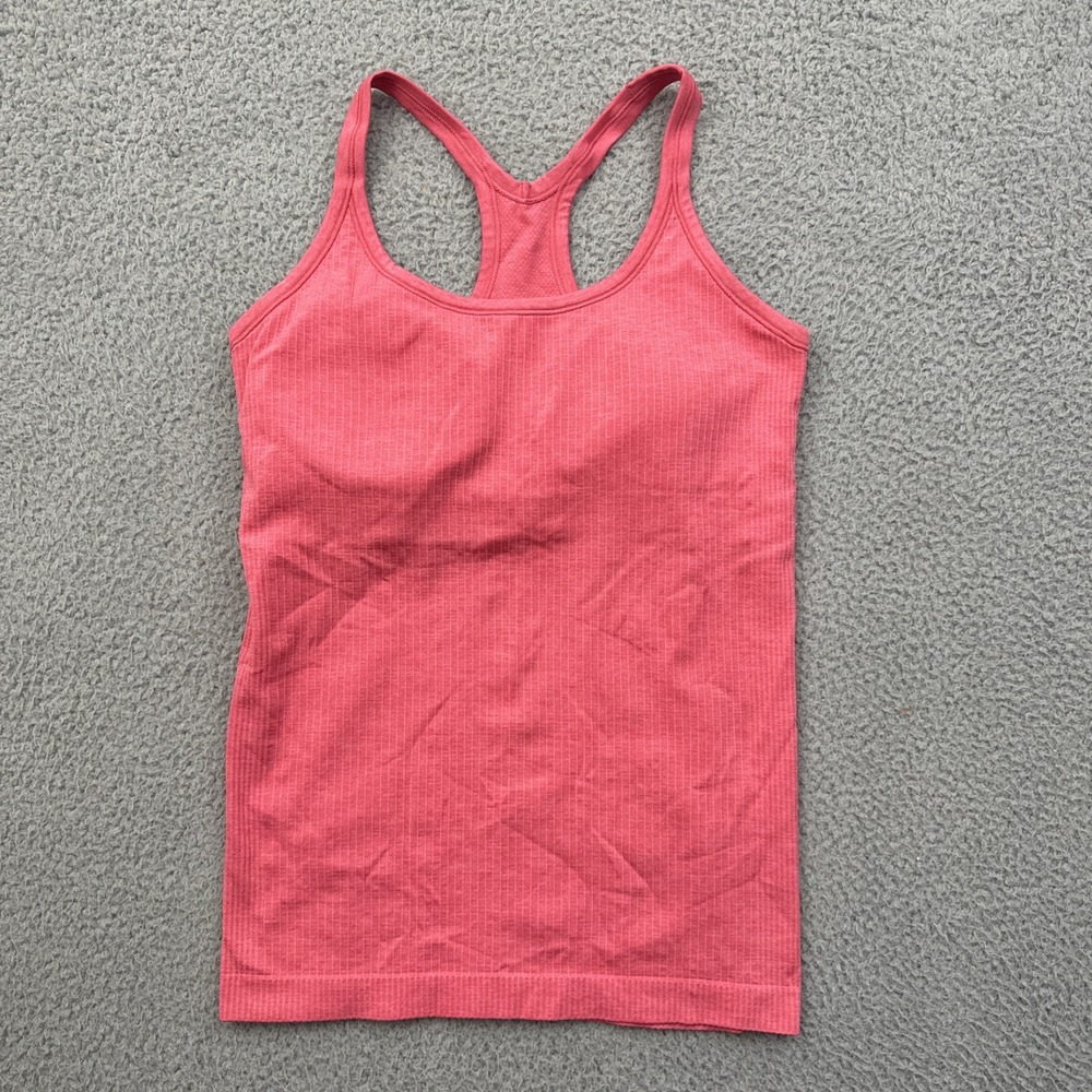 Lululemon Ebb To Street Tank Top Pink Athletic Athleisure Tennis Women's 8